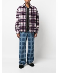 Amiri Boucl Effect Plaid Shirt