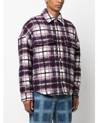 Amiri Boucl Effect Plaid Shirt