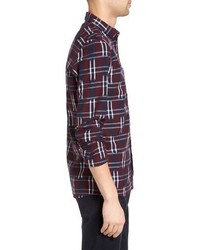 French Connection Slim Fit Ikat Check Sport Shirt