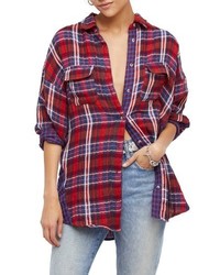 Free People One Of The Guys Plaid Shirt