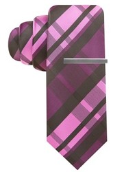 Dark Purple Plaid Tie