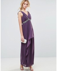 Little Mistress Embellished Maxi Dress With Tie Back