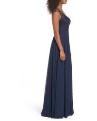 Paige Hayley Occasions Mixed Media A Line Gown
