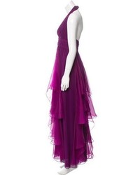 Marchesa Sleeveless Silk Gown