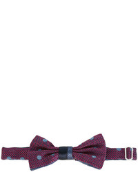 Dark Purple Polka Dot Silk Bow-tie