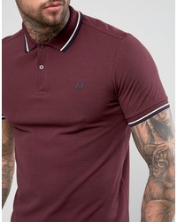 Fred Perry Slim Fit Twin Tipped Polo Shirt Purple