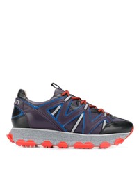 Lanvin Panelled Lace Up Sneakers