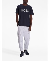 BOSS Logo Print Cotton T Shirt