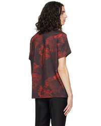 Johnlawrencesullivan Red Black Printed T Shirt