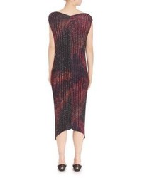 Issey Miyake Cosmos Pleats Sleeveless Printed Dress