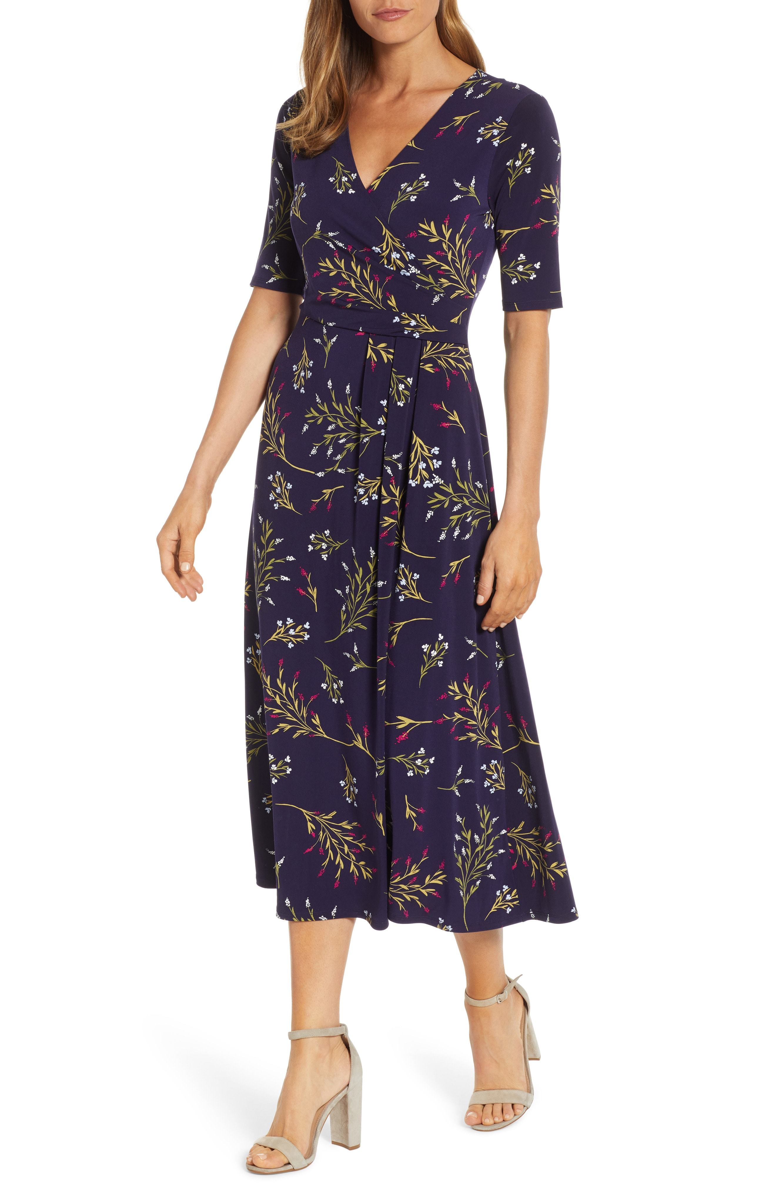 Chaus Trailing Bouquet Faux Wrap Maxi Dress, $99 | Nordstrom | Lookastic