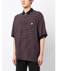Undercover Stripe Print Cotton Polo Shirt