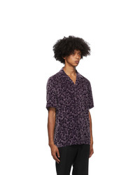 Dries Van Noten Purple Camp Short Sleeve Shirt