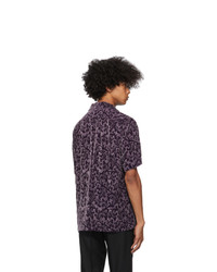Dries Van Noten Purple Camp Short Sleeve Shirt