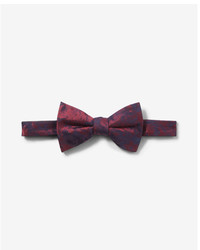 Express Floral Print Silk Bow Tie