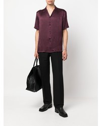 Saint Laurent Silk Short Sleeved Shirt