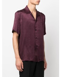Saint Laurent Silk Short Sleeved Shirt