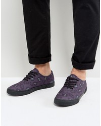 Dark Purple Print Sneakers