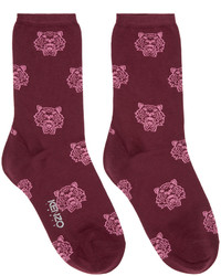 Dark Purple Print Socks