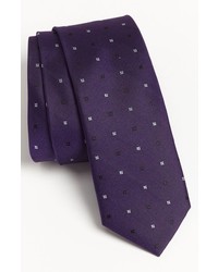 Calibrate Woven Silk Tie Purple Regular