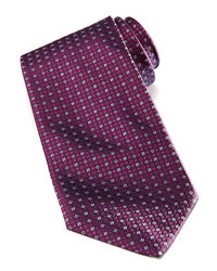 Salvatore Ferragamo Micro Flower Silk Tie Purple