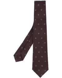 Dark Purple Print Wool Tie