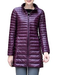 Dark Purple Puffer Coat