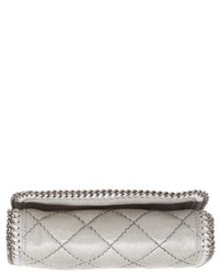 Stella McCartney Falabella Quilted Faux Leather Crossbody Bag Purple