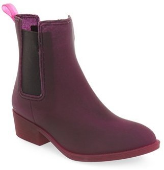 dark purple rain boots