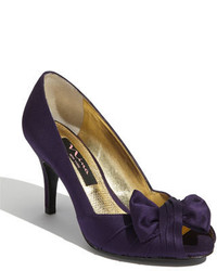 Dark Purple Satin Shoes