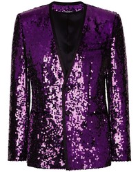 Dark Purple Sequin Blazer