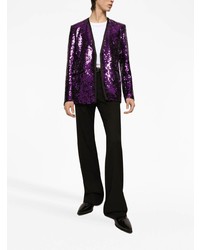 Dolce & Gabbana Sequined Single Breasted Blazer