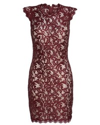 Sequin Hearts Sequin Lace Body Con Dress