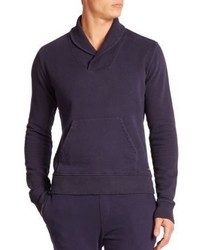 Dark Purple Shawl-Neck Sweater