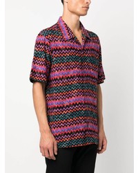 Missoni Zigzag Pattern Spread Collar Shirt