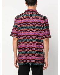 Missoni Zigzag Pattern Spread Collar Shirt