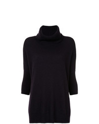 Dark Purple Short Sleeve Sweater