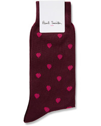 Paul Smith Heart Jacquard Cotton Blend Socks