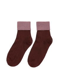 Marni Purple And Pink Silk Socks