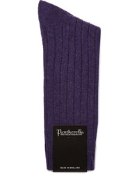 Pantherella Waddington Ribbed Cashmere Blend Socks