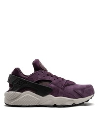 Dark Purple Suede Athletic Shoes