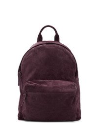 Dark Purple Suede Backpack