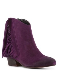 Dark Purple Suede Boots
