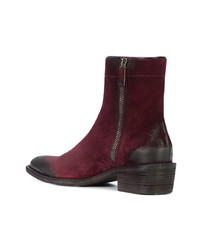 Haider Ackermann Pointed Distressed Two Tone Boots