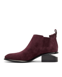 Alexander Wang Purple Suede Kori Ankle Boots