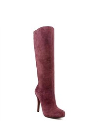 Enzo Angiolini Yabbo Purple Suede Fashion Knee High Boots Uk 3
