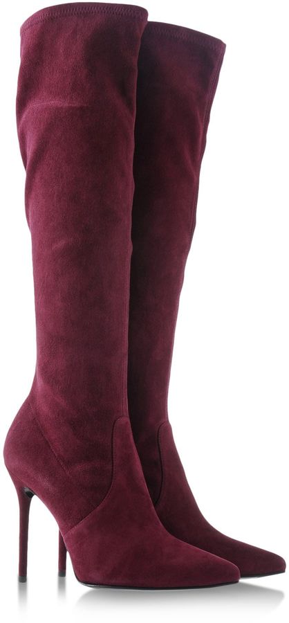 tall purple boots