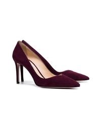 Prada Red Court 85 Suede Leather Pumps