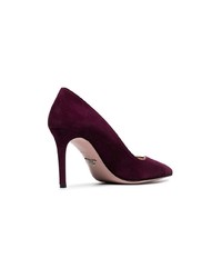 Prada Red Court 85 Suede Leather Pumps