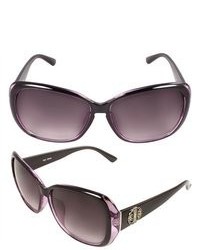 MLC Eyewear Butterfly Fashion Sunglasses Black Purple Frame Purple Black Lenses For And